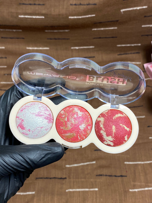 3-Shade Marbled Blush Powder Palette