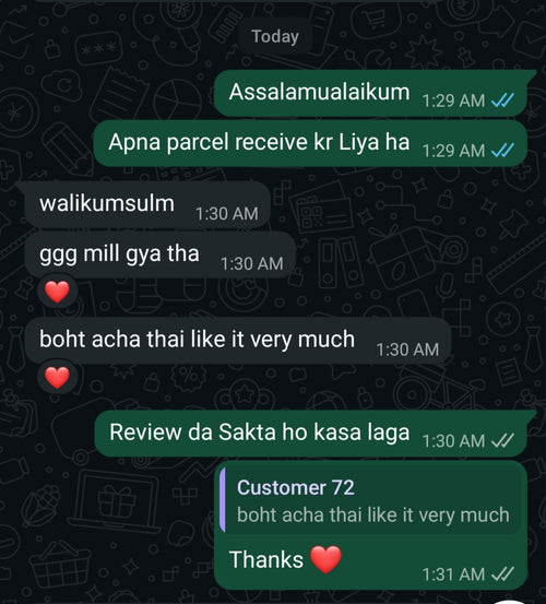 Happy Customer Review