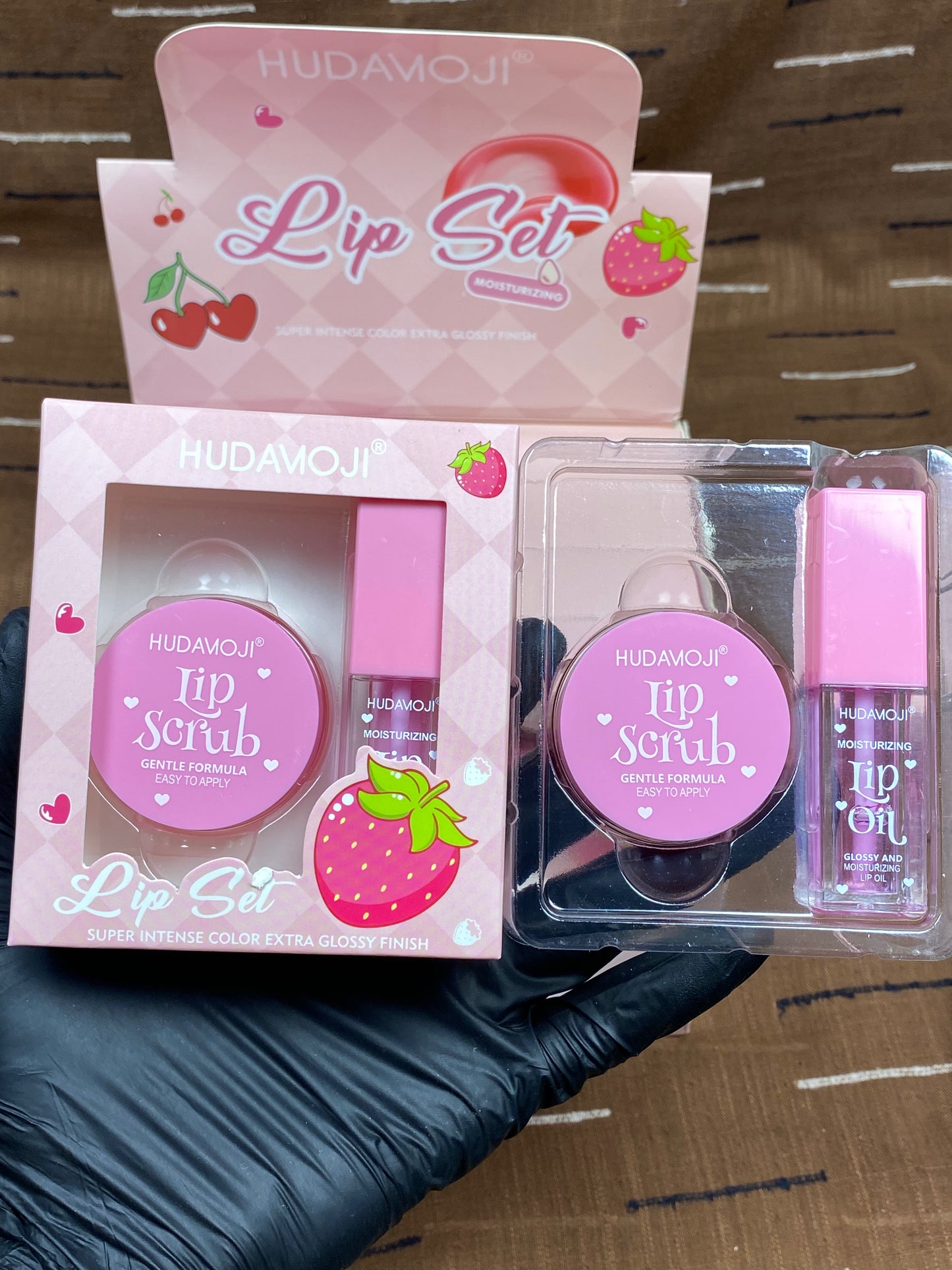 HUDAMOJI Lip Scrub-Moisturizing Glossy Duo