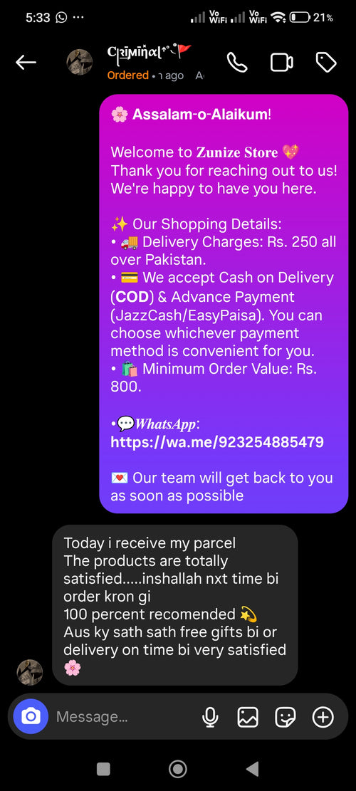 Happy Customer Review