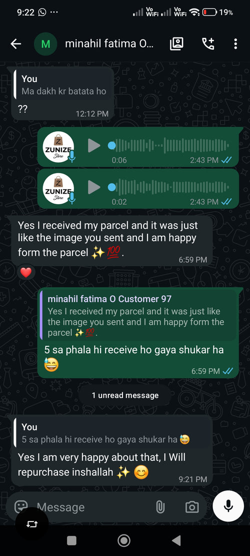Happy Customer Review