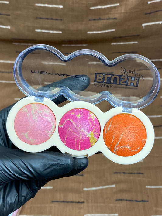 3-Shade Marbled Blush Powder Palette