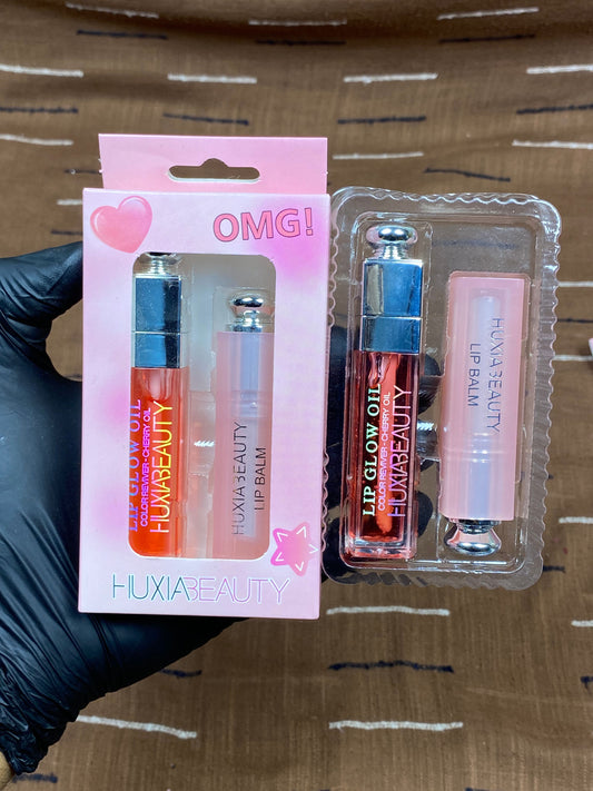 HUXIA Beauty Lip Glow Oil & Balm Duo