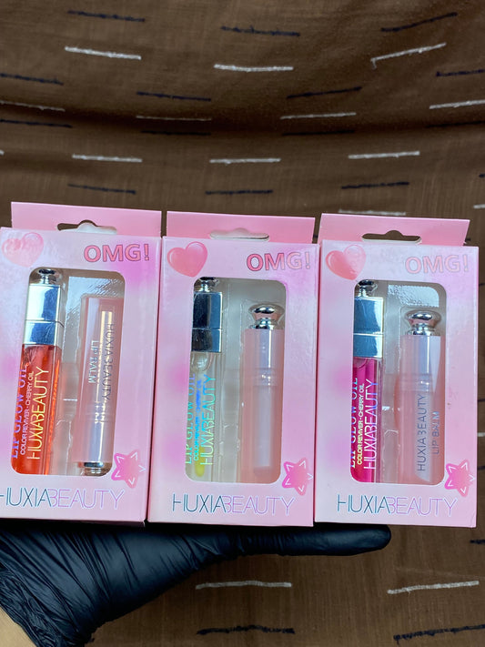 HUXIA Beauty Lip Glow Oil & Balm Duo