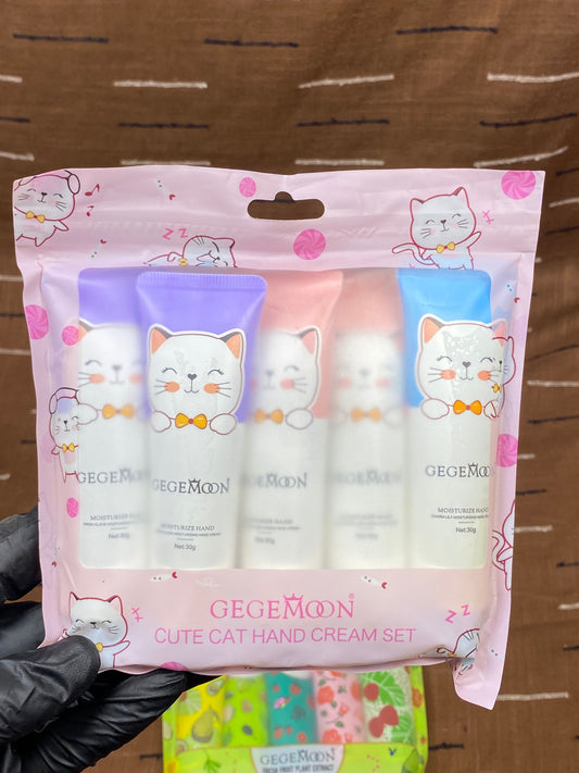 GEGEMOON Cute Cat Hand Cream Set